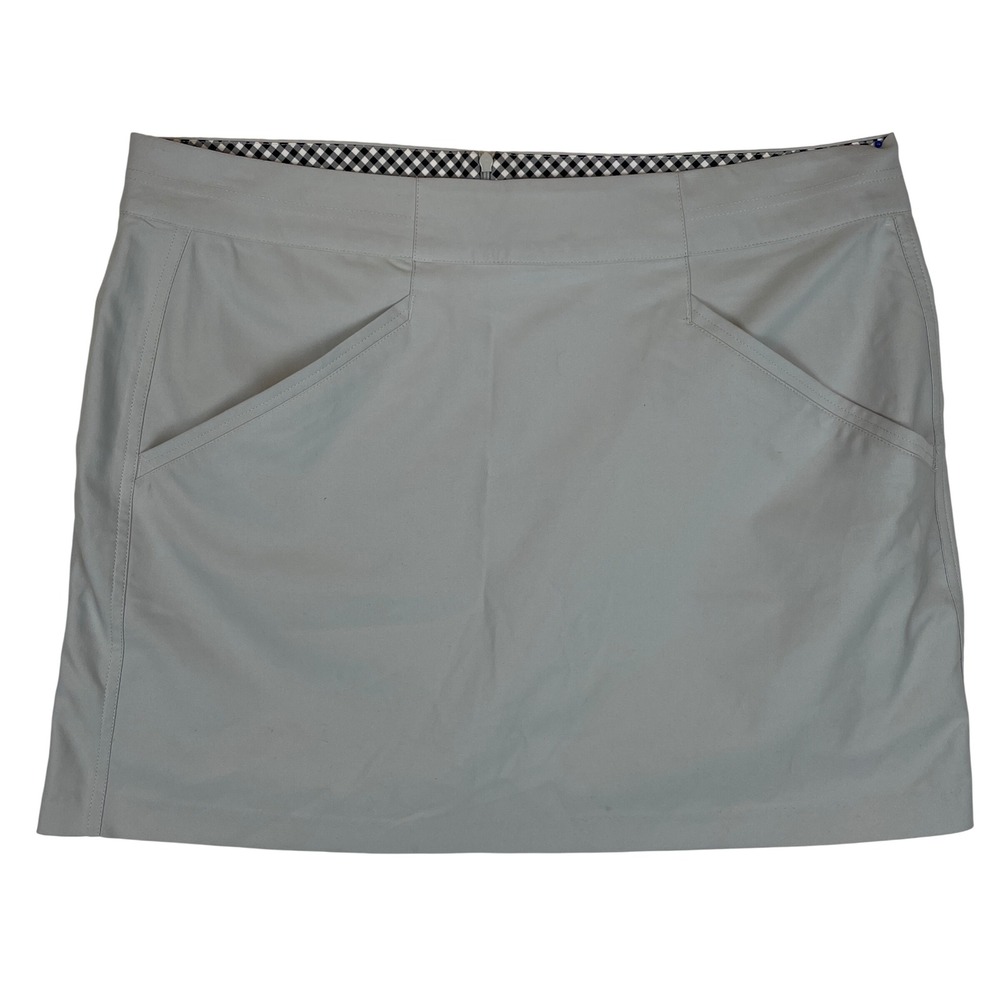 Maggie Lane Womens‎ Gray Golf Skort Size 14 Pleated Pockets Polyester Spandex